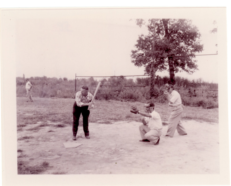 1958 Standard Oil Employees Playing Baseball