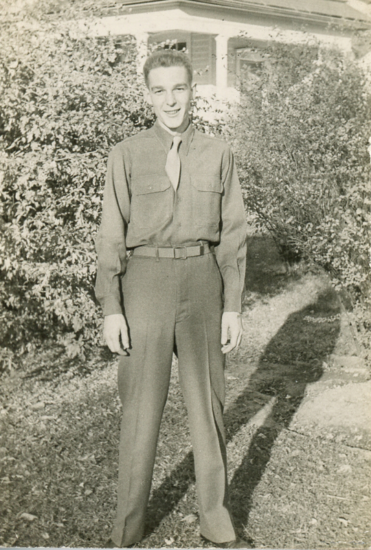 Family photograph of Bob Bieser in World War II U.S. Army uniform
