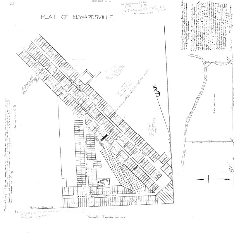 1825 Plat Map of Edwardsville