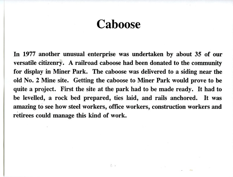 The caboose at Miner Park in Glen Carbon 