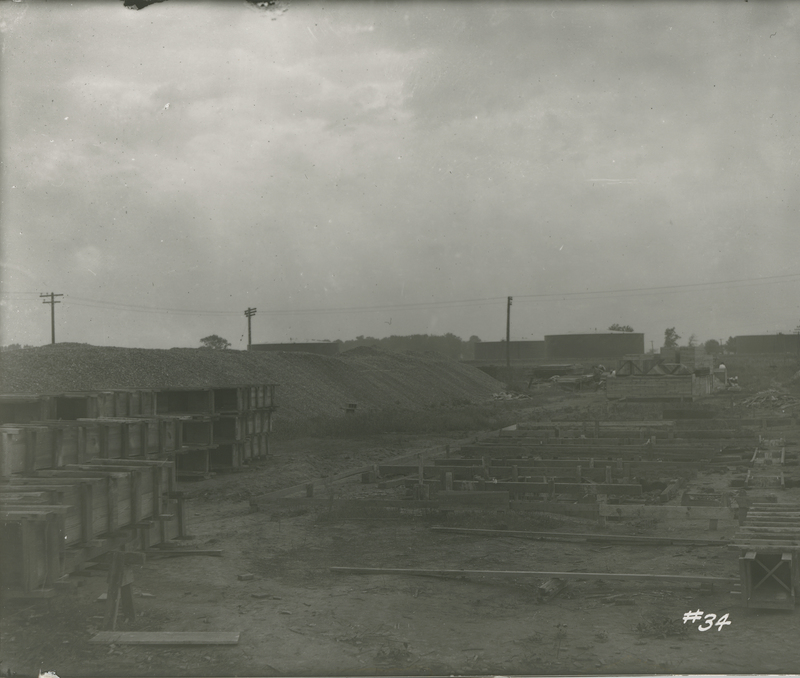 Re-run Bench Foundation at the start  during the 1917-1918 Construction of the Wood River Refinery
