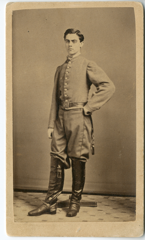 Photograph of E.W. Mudge in Confederate Uniform.