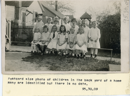 Children in a Back Yard in Collinsville circa 1915
