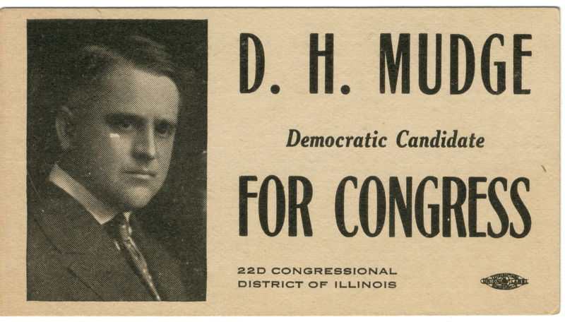 Political Business Card for D. H. Mudge Sr. Congressional Campaign 
