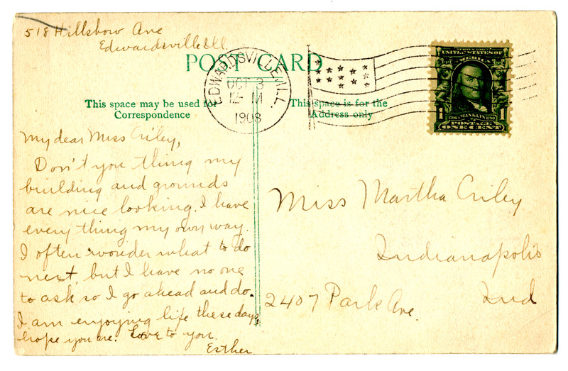 1908 Postcard of Leclaire in Edwardsville, Illinois
