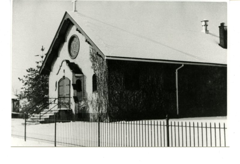 Front View of Church Standing to the Left 