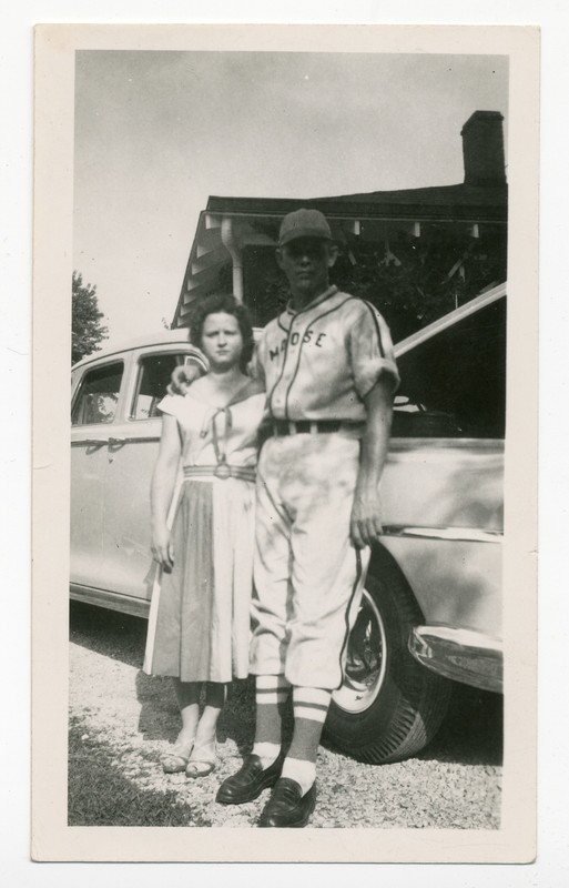 Wilbur and Margaret Richter in Front of Sedan