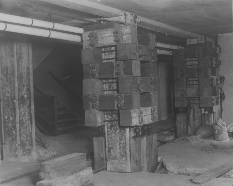 1926  Installed Column Cribs at the Madison County Tuberculosis Sanitarium in Edwardsville after Mine Subsidence