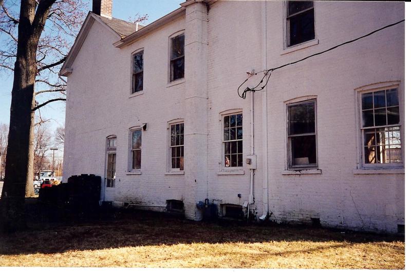 North side of the Stephenson House during resoration in the early 2000s