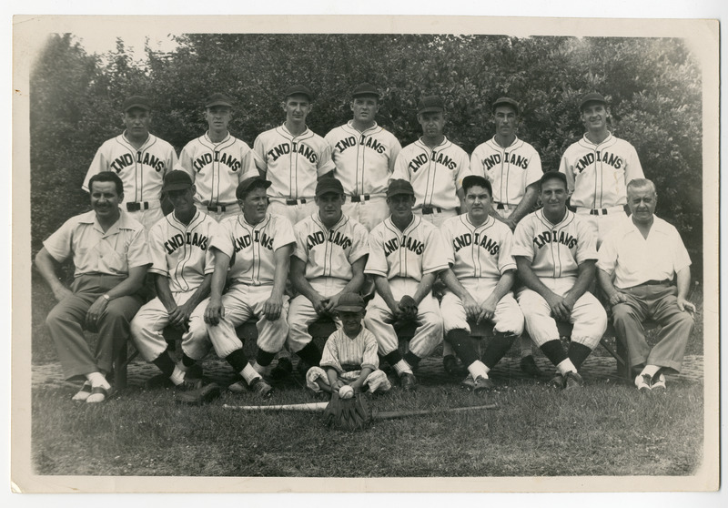 Collinsville Indians Men's Baseball Team in Uniform