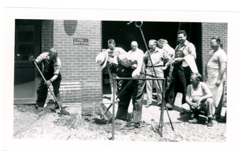 1952 Group of Men Working with Shovels Outdoors