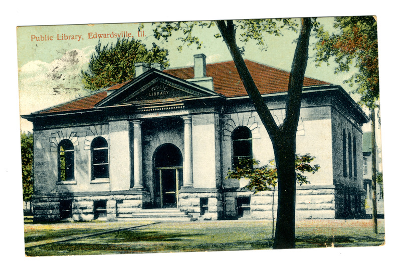 1910 Postcard of the Edwardsville Public Library