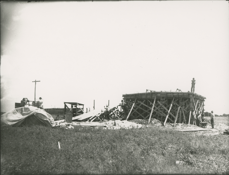 Tank Farm Pump House during the 1917-1918 Construction of the Wood River Refinery