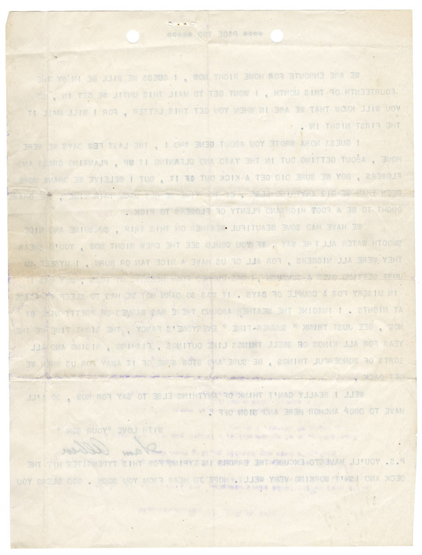 June 7, 1944, letter from Samuel J. Alben to "Mom and Davis"