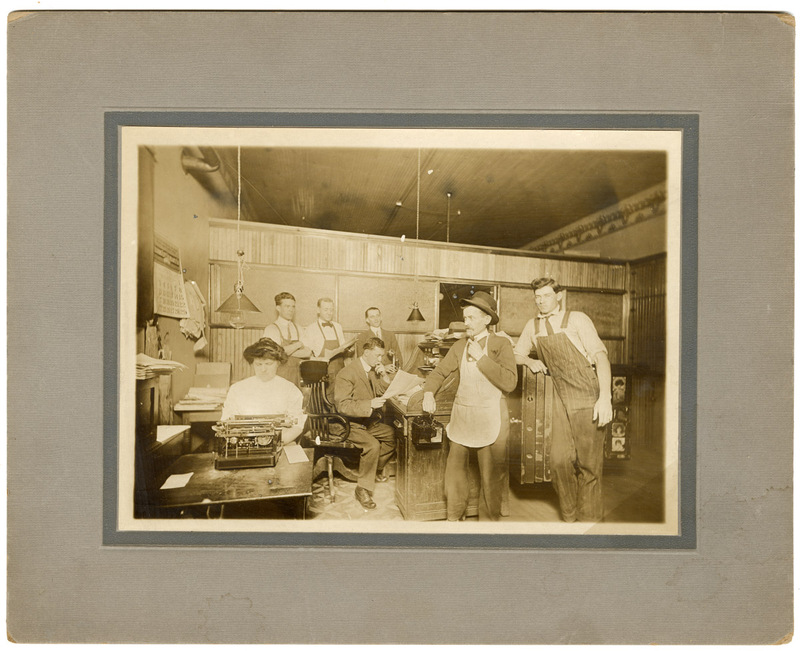 Photograph of a Group of Workers at the Advocate Printing Office