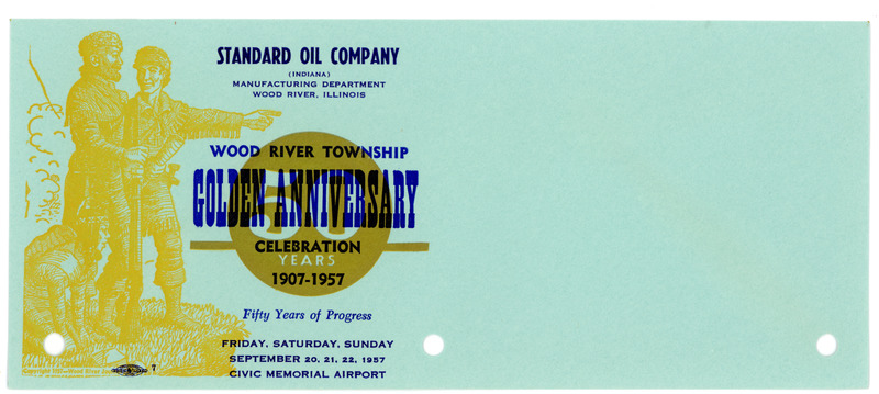 Blue Golden Anniversary Envelope