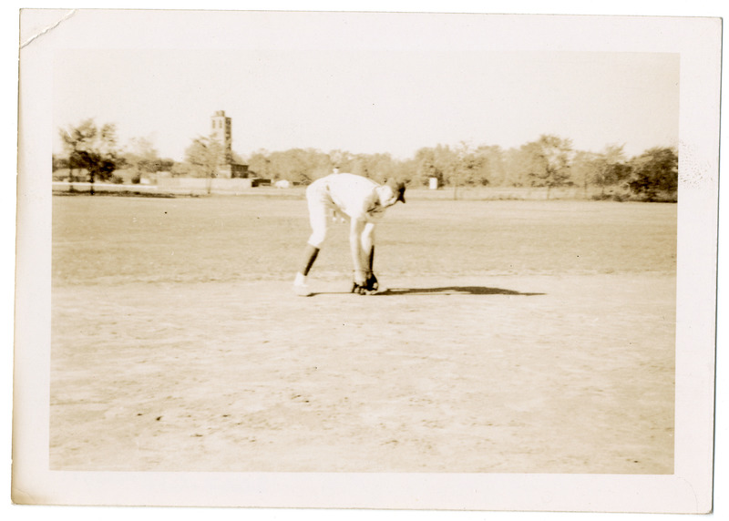 Collinsville Indians Baseball Player Fielding ball