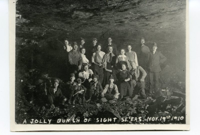 Men and women inside the Glen Carbon coal mines