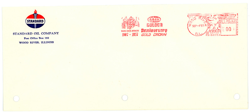 Golden Anniversary Stamped Standard Oil Co. Envelope