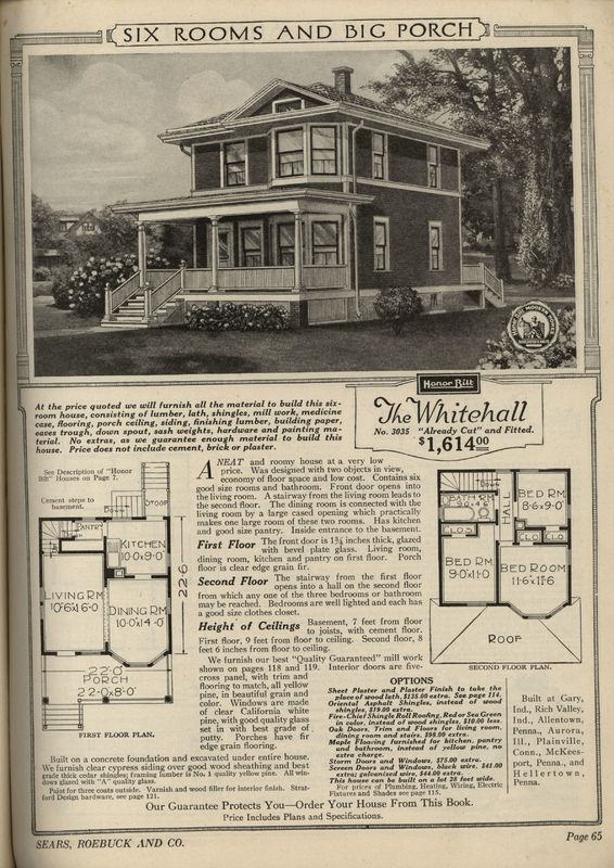 1921 Whitehall Catalog Listing