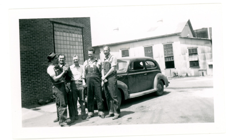 1952 Five Men Laughing Outside of Building During Standard Oil Company Strike 