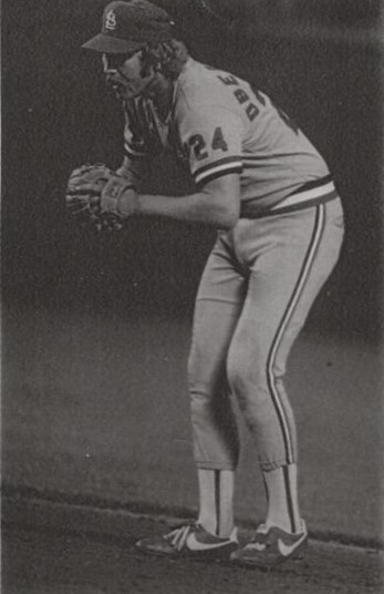 Kenneth "Obie" Oberkfell at Ready Stance in St. Louis Cardinals Uniform