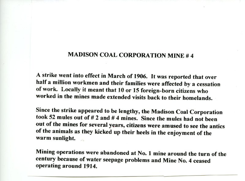 Madison Coal Corporation Mine #4 Glen Carbon 
