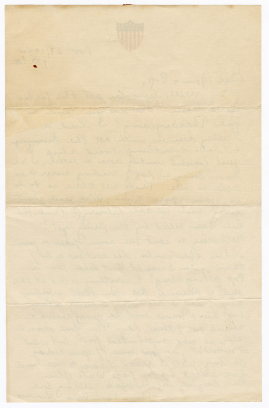 November 27, 1942, Letter from Thomas Eugene Davis to "Mom and Pop"