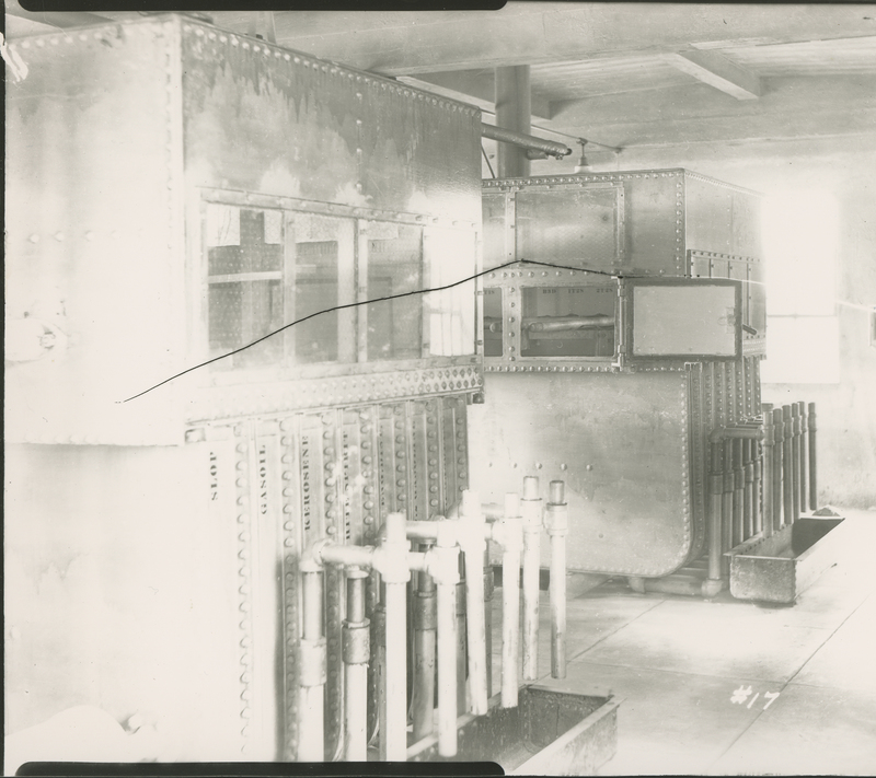 Trumbles 1 and 2 Receiving House Interiors  during the 1917-1918 Construction of the Wood River Refinery