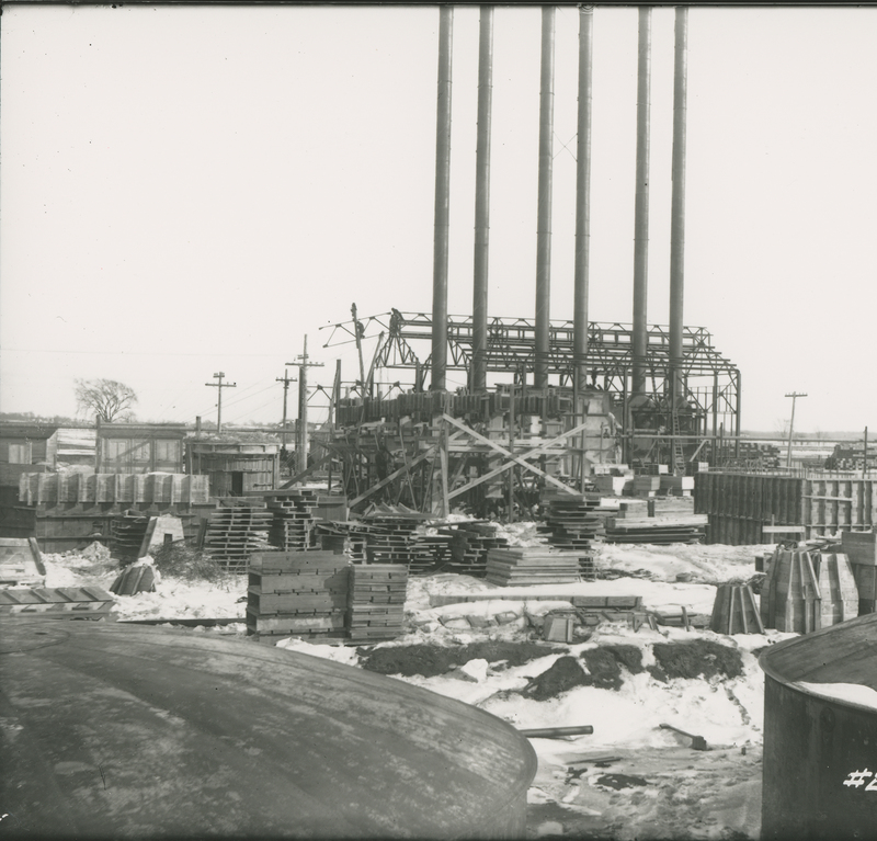 Trumble 3 Forms for Apparatus Supports and Receiving House  during the 1917-1918 Construction of the Wood River Refinery