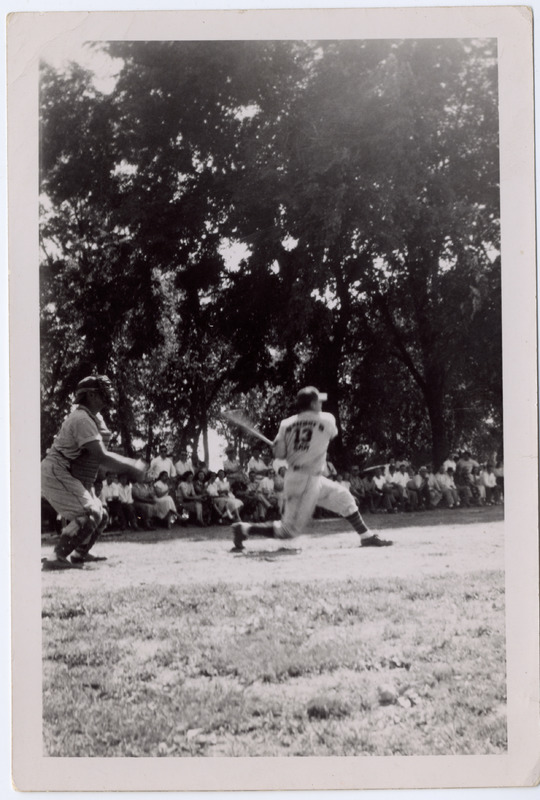 Collinsville Indians Baseball Player Swinging at Bat