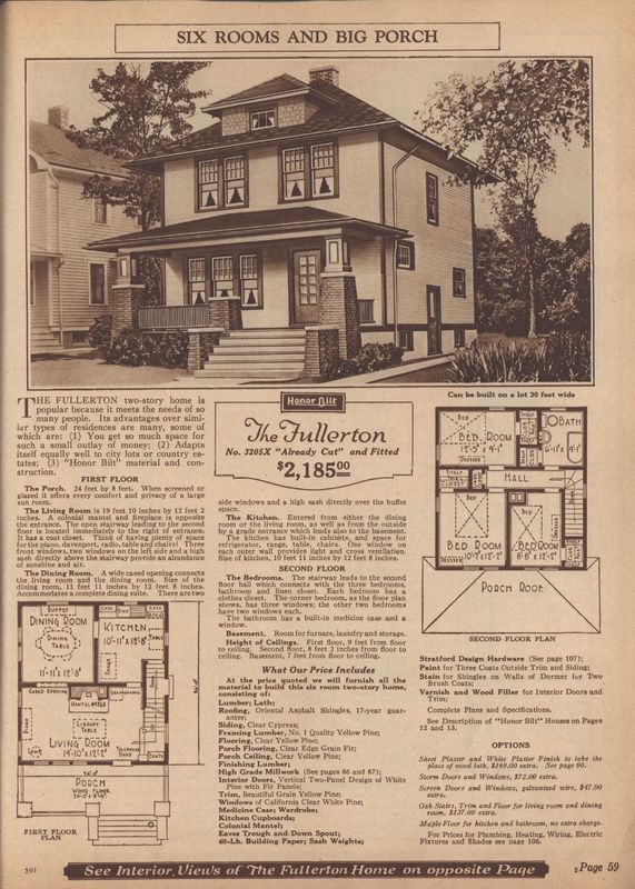 1925 Fullerton Catalog Listing