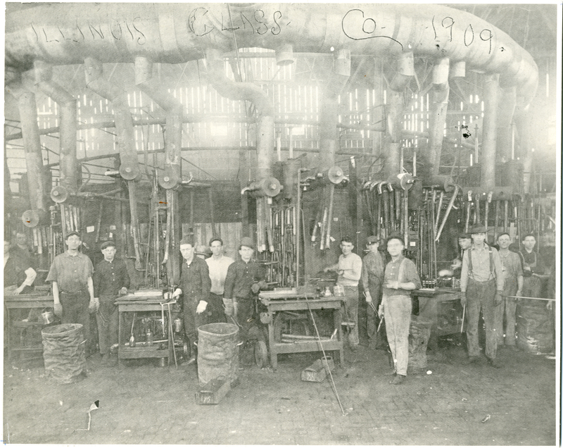 Workers Inside Owens-Illinois Glass Factory