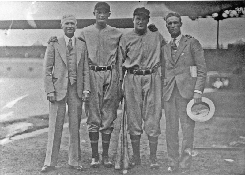1935-1936 Group Photograph of Collinsville Mayor Doc Harrison, Bob Boken, Joe Cronin, Vernon Lucas