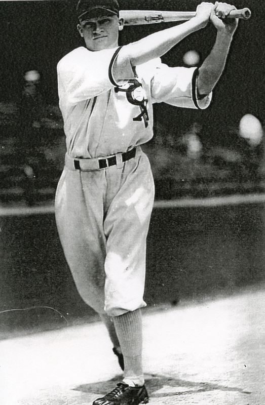 1934 Robert 'Bob' Boken at Bat in White Sox Uniform