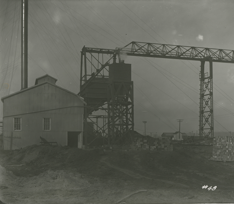 Boiler House Coal and Ash handling system   during the 1917-1918 Construction of the Wood River Refinery