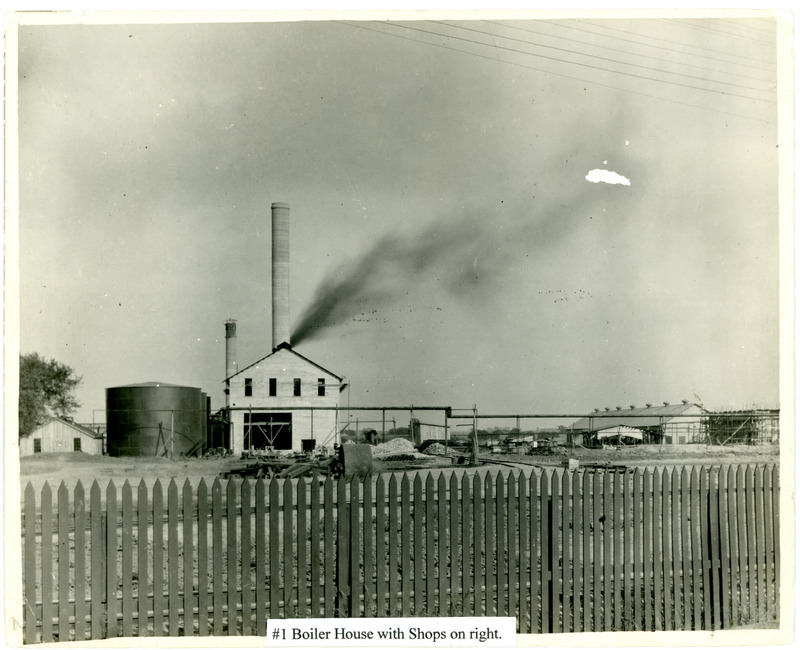 Standard Oil Co. Boiler House with Shops on Right