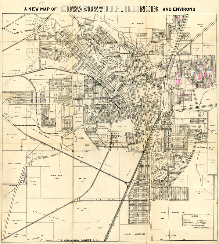 1931 Plat Map of Edwardsville