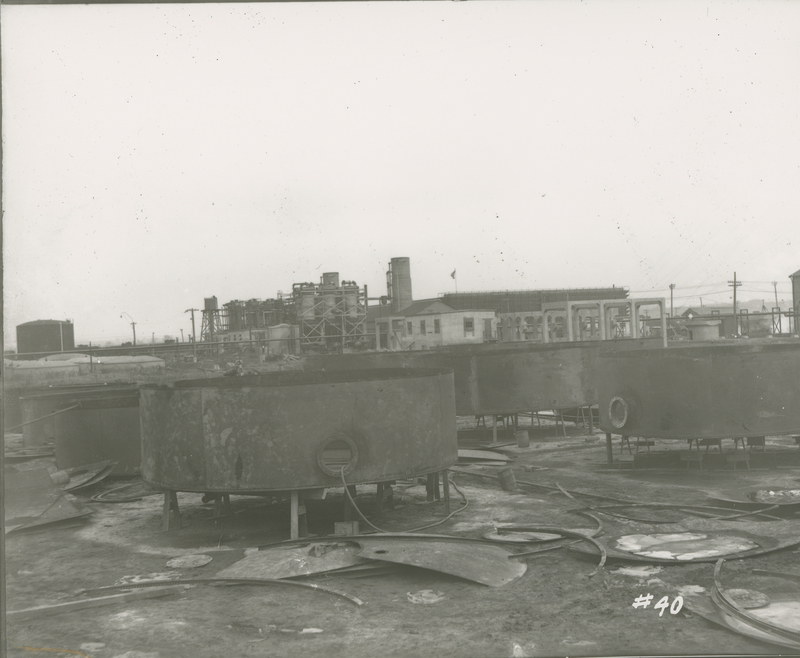 Re-Run Bench Order Receiving Tank  during the 1917-1918 Construction of the Wood River Refinery