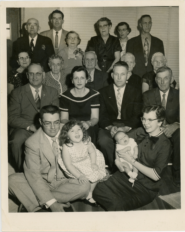 1958 Alton Evening Telegraph Clipping of Five Generations of the Thorpe Family