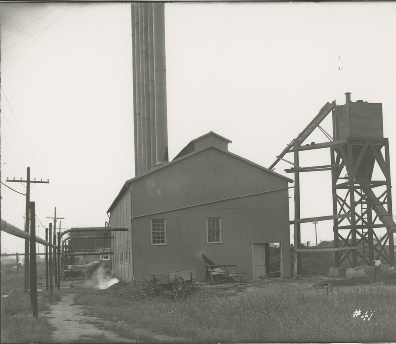 Boiler House Ash Tank  during the 1917-1918 Construction of the Wood River Refinery