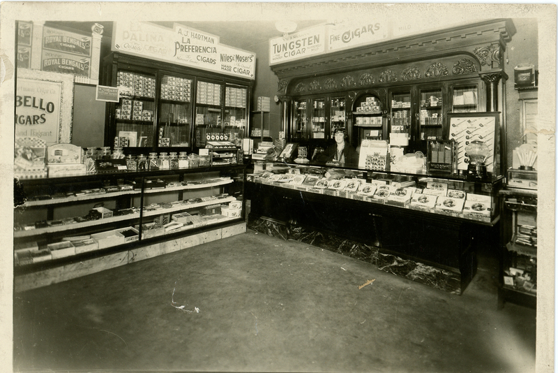 Hartman Cigar Store in Collinsville during the 1920s