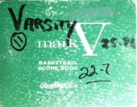 1985-86 Varsity Women&#039;s Basketball Score Book from Edwardsville High School
