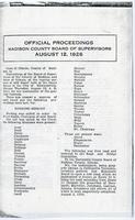 August 12, 1926 Official Proceedings of the Madison County Board of Supervisors