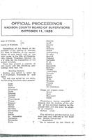 October 11, 1928 Official Proceedings of the Madison County Board of Supervisors