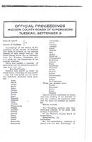 September 9, 1930 Official Proceedings of the Madison County Board of Supervisors