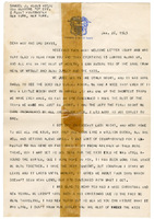 January 26, 1943, Letter from Samuel J. Alben to &quot;Mom and Dad Davis&quot;