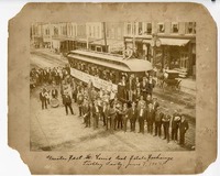 1902 Photograph of the Greater East St. Louis Real Estate Exchange Trolley Party in Edwardsville, IL