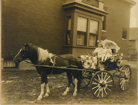 Buelah and Maxine Schroeppel in the family pony cart