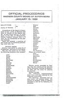 January 15, 1929 Official Proceedings of the Madison County Board of Supervisors